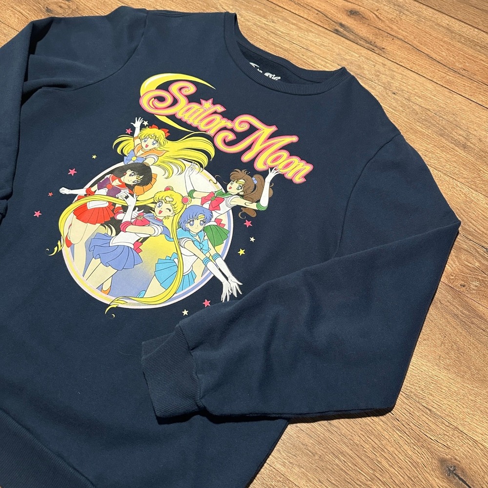 Sailor Moon Navy Blue Graphic Sweatshirt XL